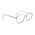 Eyejack Skyline Silver & Blue Round Eyeglasses for Men & Women (170201FCL1984-C8)