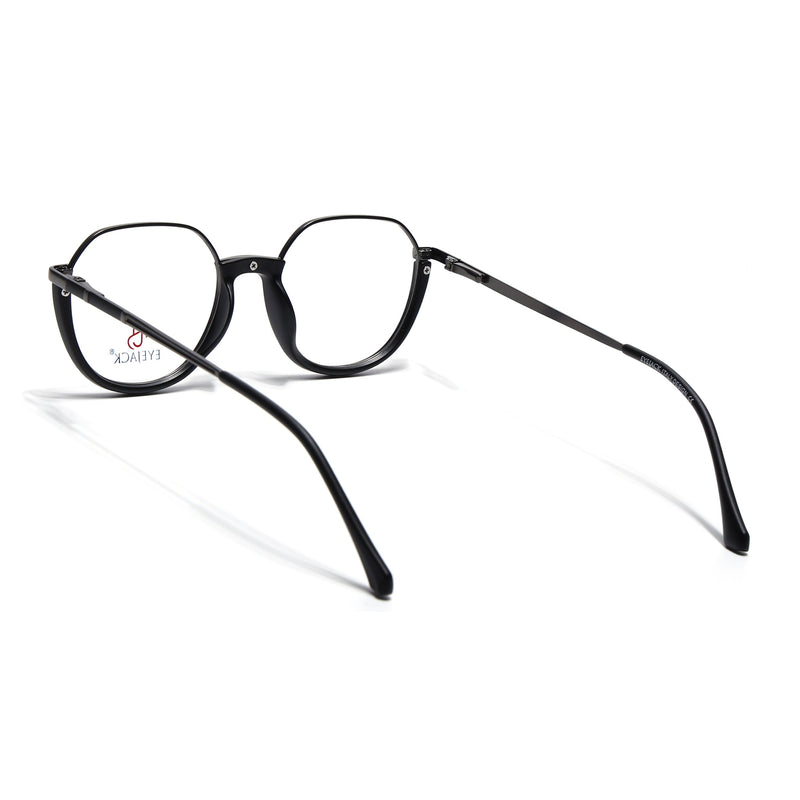 Eyejack Skyline Grey & Black Round Eyeglasses for Men & Women (170202FCL1987-C1)