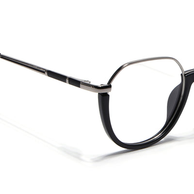 Eyejack Skyline Silver & Black Round Eyeglasses for Men & Women (170202FCL1988-C2)