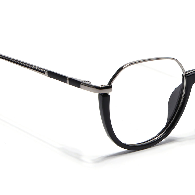 Eyejack Skyline Silver & Black Round Eyeglasses for Men & Women (170202FCL1988-C2)
