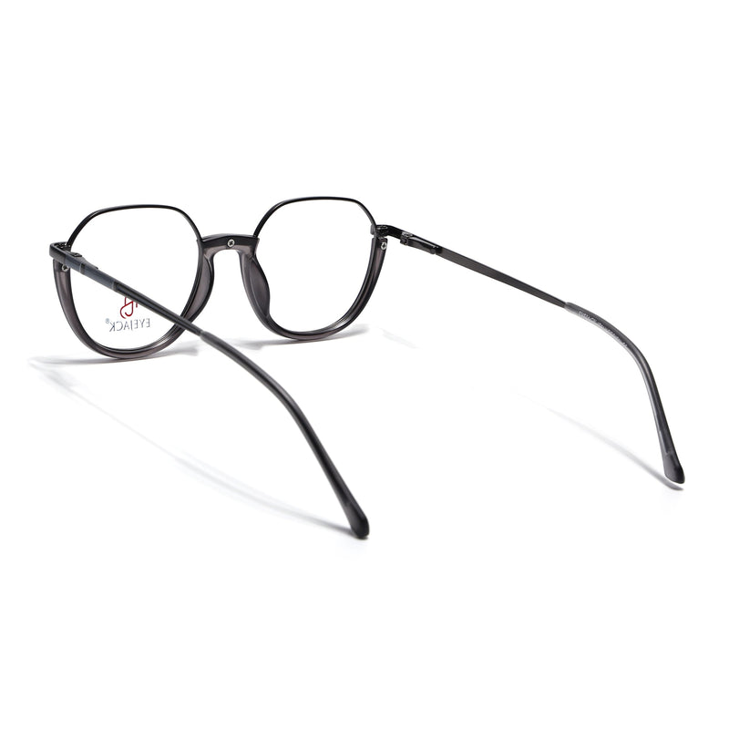 Eyejack Skyline Grey Round Eyeglasses for Men & Women (170202FCL1989-C3)