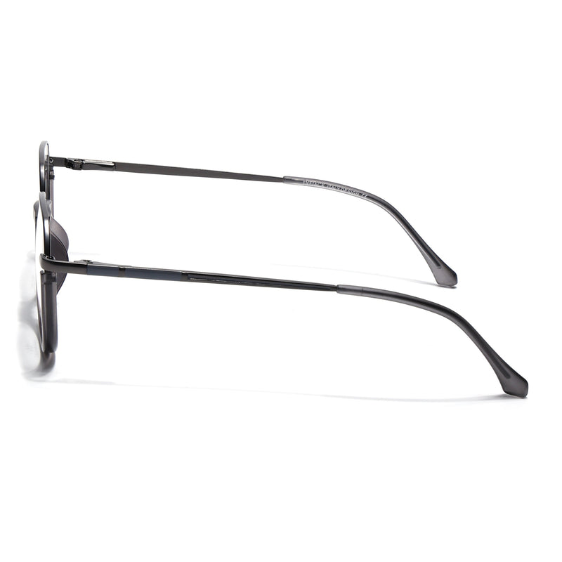 Eyejack Skyline Grey Round Eyeglasses for Men & Women (170202FCL1989-C3)