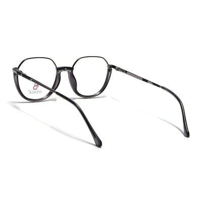 Eyejack Skyline Silver & Grey Round Eyeglasses for Men & Women (170202FCL2117-C10)