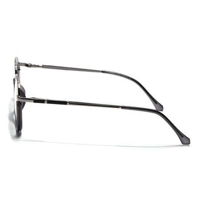 Eyejack Skyline Silver & Grey Round Eyeglasses for Men & Women (170202FCL2117-C10)