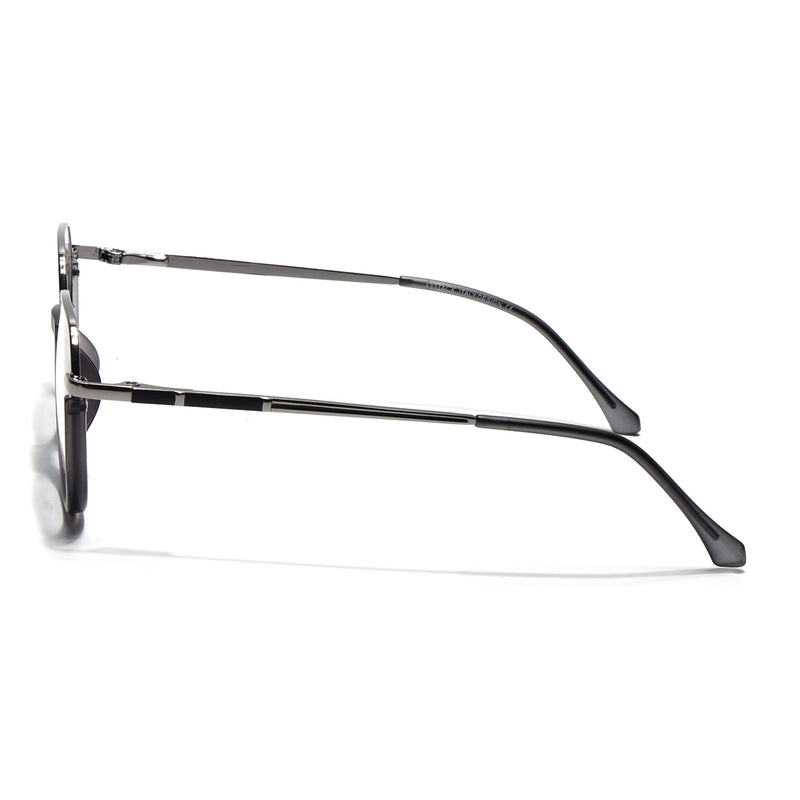 Eyejack Skyline Silver & Grey Round Eyeglasses for Men & Women (170202FCL2117-C10)