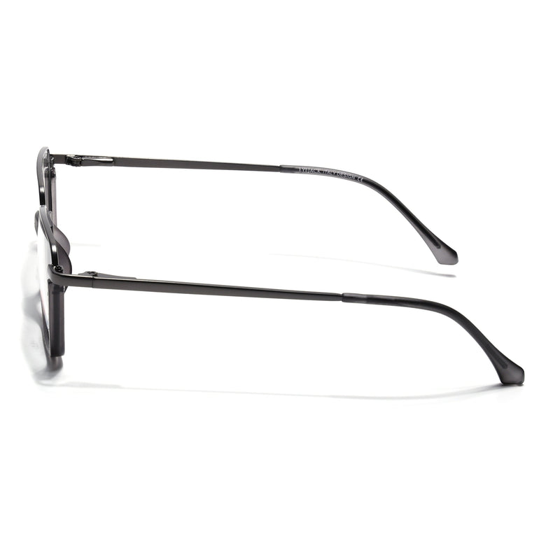 Eyejack Skyline Grey Square Eyeglasses for Men & Women (170203FCL1998-C3)