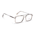 Eyejack Skyline Silver & Transparent Rectangle Eyeglasses for Men & Women (170205FCL2018-C7)