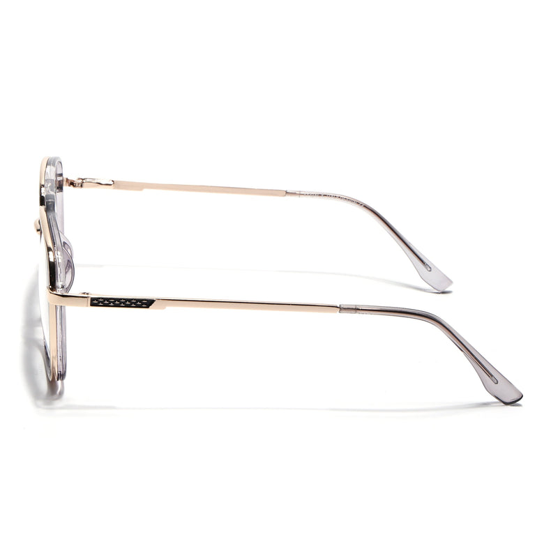 Eyejack Skyline Golden & Grey Wayfarer Eyeglasses for Men & Women (170206FCL2023-C5)
