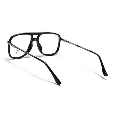 Eyejack Skyline Black & Silver Wayfarer Eyeglasses for Men & Women (170207FCL2025-C1)