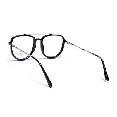 Eyejack Skyline Black & Silver Wayfarer Eyeglasses for Men & Women (170208FCL2032-C1)