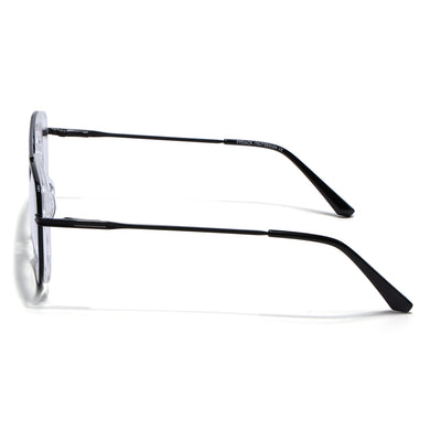 Eyejack Skyline Black & Transparent Wayfarer Eyeglasses for Men & Women (170208FCL2033-C2)