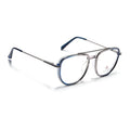 Eyejack Skyline Silver & Blue Wayfarer Eyeglasses for Men & Women (170208FCL2034-C3)