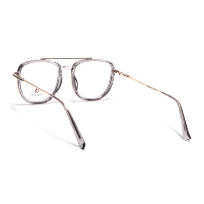 Eyejack Skyline Golden & Grey Wayfarer Eyeglasses for Men & Women (170208FCL2037-C6)