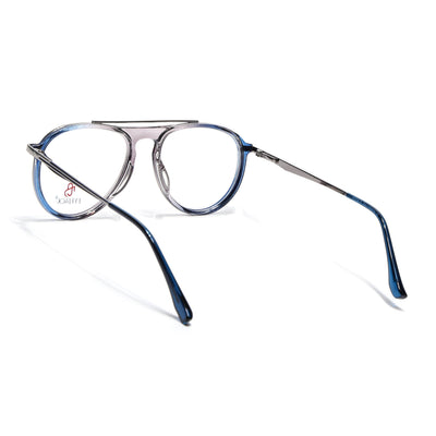 Eyejack Skyline Silver & Blue Aviator Eyeglasses for Men & Women (170210FCL2046-C3)