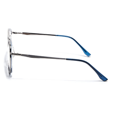 Eyejack Skyline Silver & Blue Aviator Eyeglasses for Men & Women (170210FCL2046-C3)