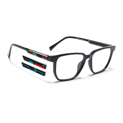 Shift | Voyage Black Wayfarer  Eyeglasses for Men & Women (176101FMG9245)