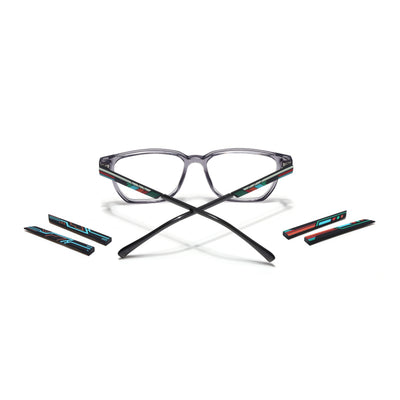 Shift | Voyage Grey Wayfarer  Eyeglasses for Men & Women (176101FMG9246)