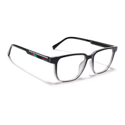 Shift | Voyage Black & Grey Wayfarer  Eyeglasses for Men & Women (176101FMG9247)