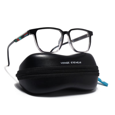 Shift | Voyage Black & Grey Wayfarer  Eyeglasses for Men & Women (176101FMG9247)