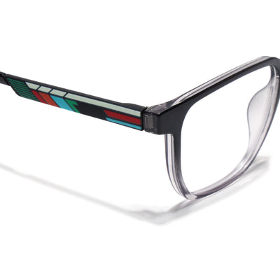 Shift | Voyage Black & Grey Wayfarer  Eyeglasses for Men & Women (176101FMG9247)