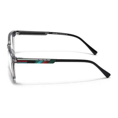 Shift | Voyage Black & Grey Wayfarer  Eyeglasses for Men & Women (176101FMG9247)