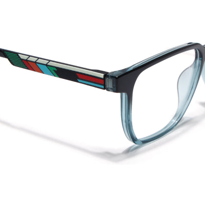 Shift | Voyage Black & Green Wayfarer  Eyeglasses for Men & Women (176101FMG9248)