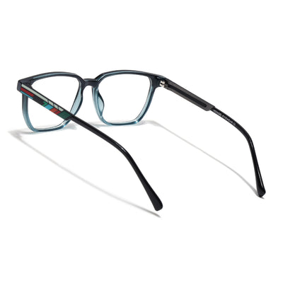 Shift | Voyage Black & Green Wayfarer  Eyeglasses for Men & Women (176101FMG9248)