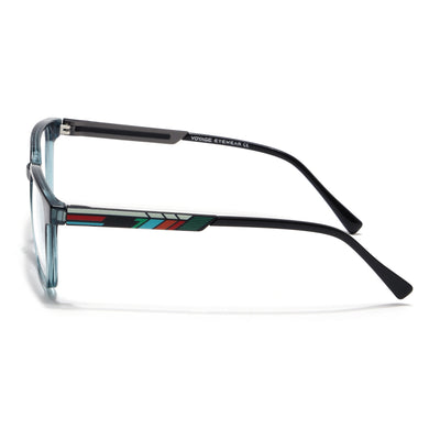 Shift | Voyage Black & Green Wayfarer  Eyeglasses for Men & Women (176101FMG9248)