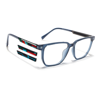 Shift | Voyage Blue Wayfarer  Eyeglasses for Men & Women (176101FMG9249)