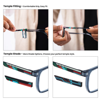 Shift | Voyage Blue Wayfarer  Eyeglasses for Men & Women (176101FMG9249)