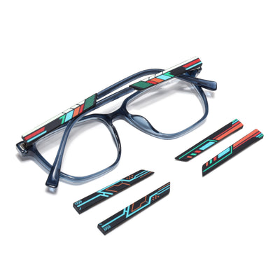 Shift | Voyage Blue Wayfarer  Eyeglasses for Men & Women (176101FMG9249)
