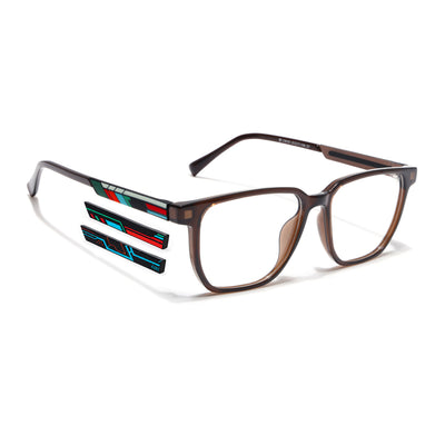 Shift | Voyage Brown Wayfarer  Eyeglasses for Men & Women (176101FMG9251)