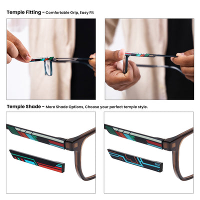 Shift | Voyage Brown Wayfarer  Eyeglasses for Men & Women (176101FMG9251)