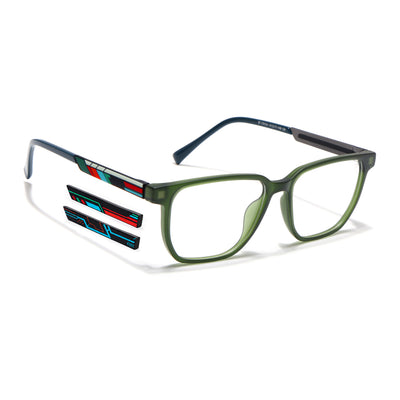 Shift | Voyage Green Wayfarer  Eyeglasses for Men & Women (176101FMG9252)
