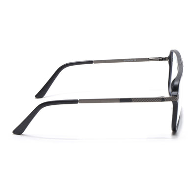 EyeJack Titex Matt Black & Grey Wayfarer Eyeglasses for Men & Women (18901CL252-C4)
