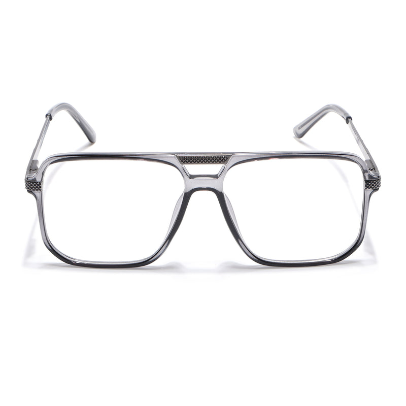 EyeJack Titex Shine Grey Wayfarer Eyeglasses for Men & Women (18901CL253-C5)