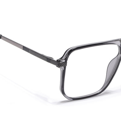 EyeJack Titex Shine Grey Wayfarer Eyeglasses for Men & Women (18901CL253-C5)