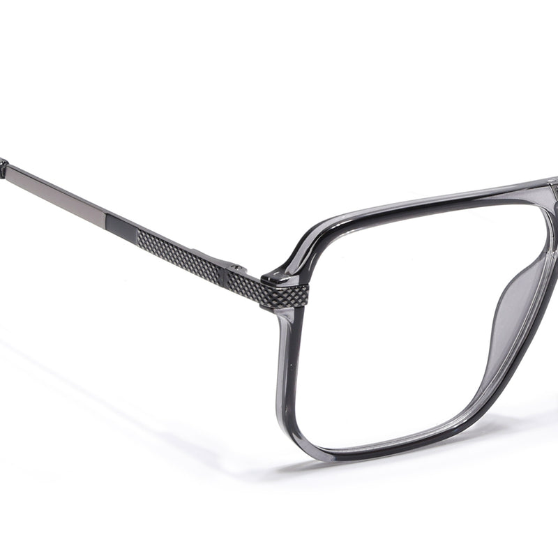 EyeJack Titex Shine Grey Wayfarer Eyeglasses for Men & Women (18901CL253-C5)