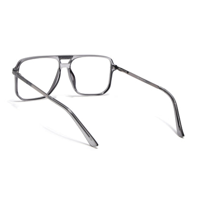 EyeJack Titex Shine Grey Wayfarer Eyeglasses for Men & Women (18901CL253-C5)