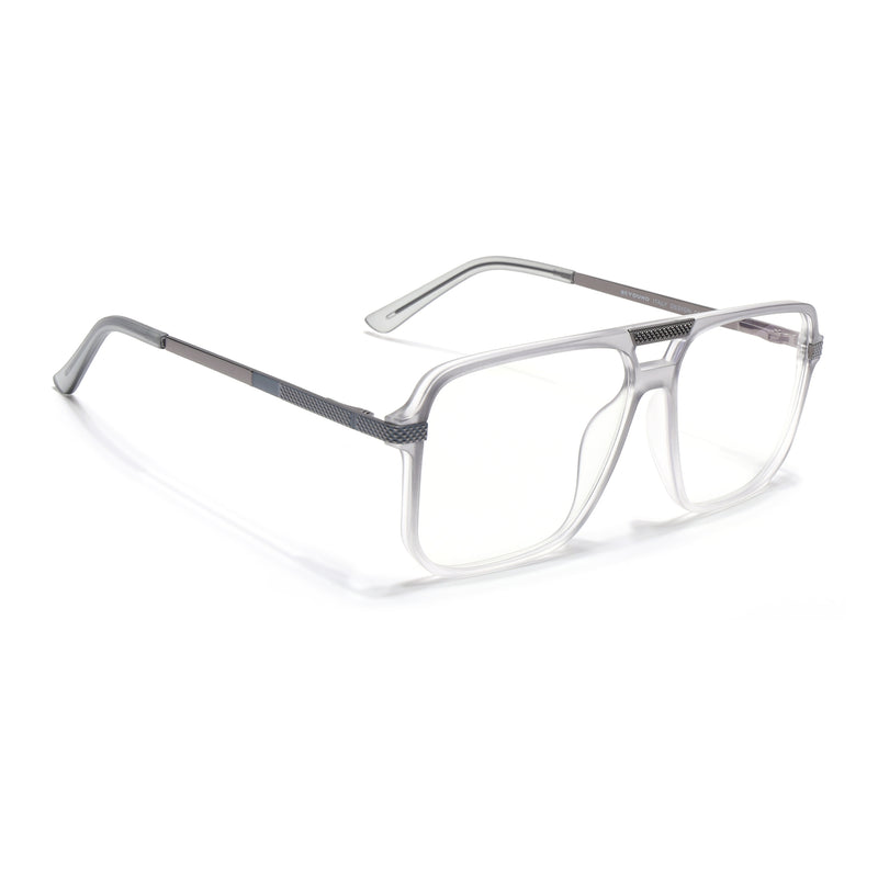 EyeJack Titex Matt Grey Wayfarer Eyeglasses for Men & Women (18901CL254-C6)