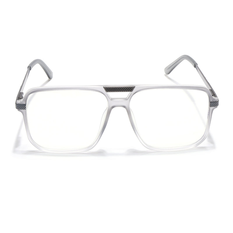EyeJack Titex Matt Grey Wayfarer Eyeglasses for Men & Women (18901CL254-C6)