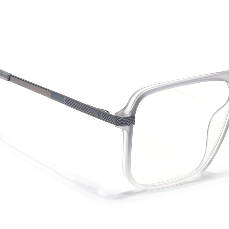 EyeJack Titex Matt Grey Wayfarer Eyeglasses for Men & Women (18901CL254-C6)