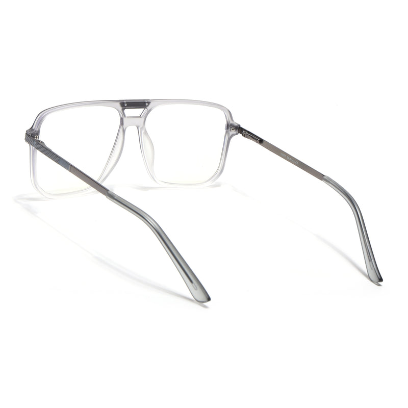 EyeJack Titex Matt Grey Wayfarer Eyeglasses for Men & Women (18901CL254-C6)