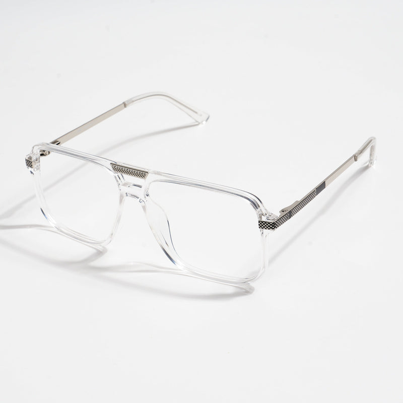 EyeJack Titex Transparent Wayfarer Eyeglasses for Men & Women (18901CL255-C7)