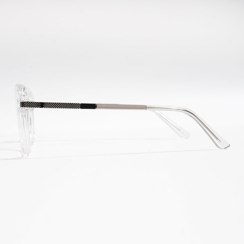 EyeJack Titex Transparent Wayfarer Eyeglasses for Men & Women (18901CL255-C7)