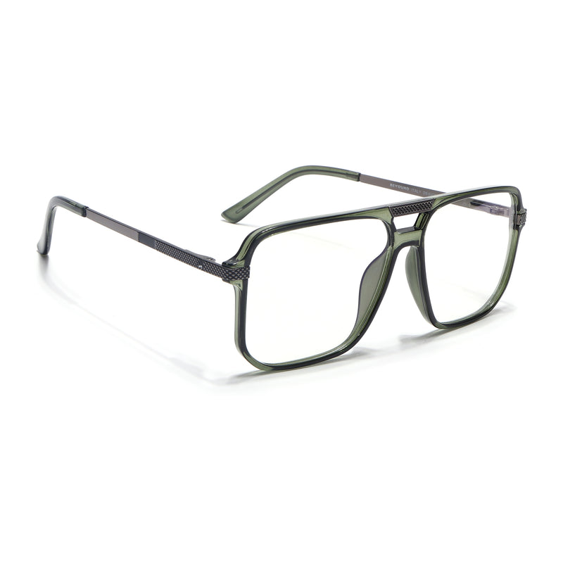 EyeJack Titex Green Wayfarer Eyeglasses for Men & Women (18901CL257-C9)