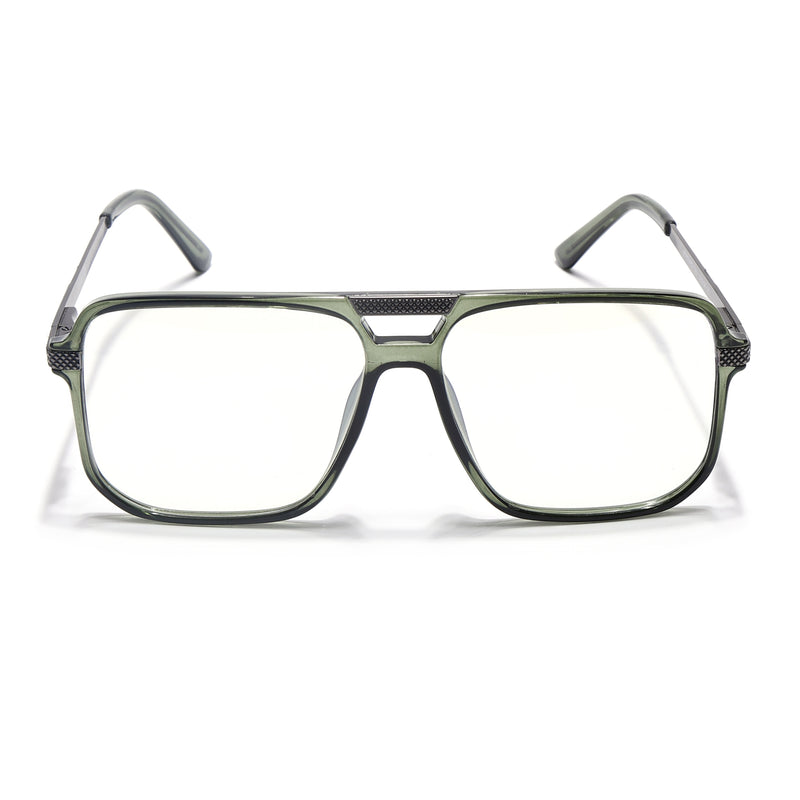 EyeJack Titex Green Wayfarer Eyeglasses for Men & Women (18901CL257-C9)