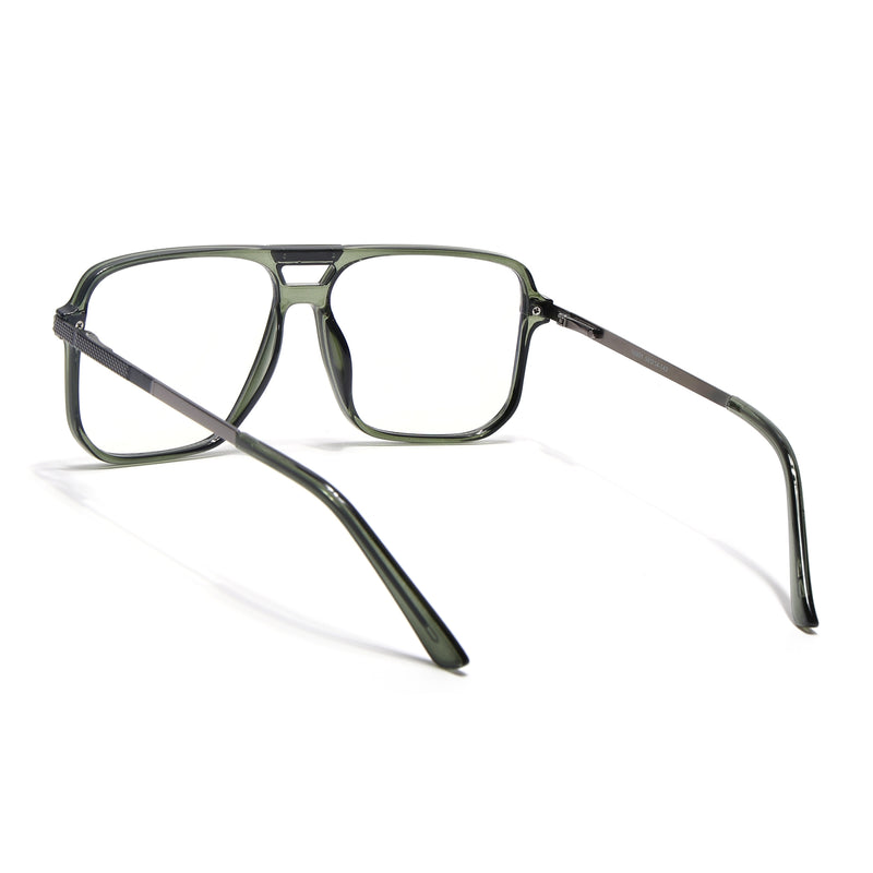 EyeJack Titex Green Wayfarer Eyeglasses for Men & Women (18901CL257-C9)