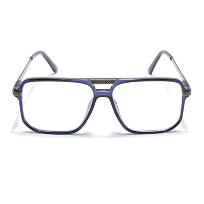 EyeJack Titex Blue Wayfarer Eyeglasses for Men & Women (18901CL258-C10)