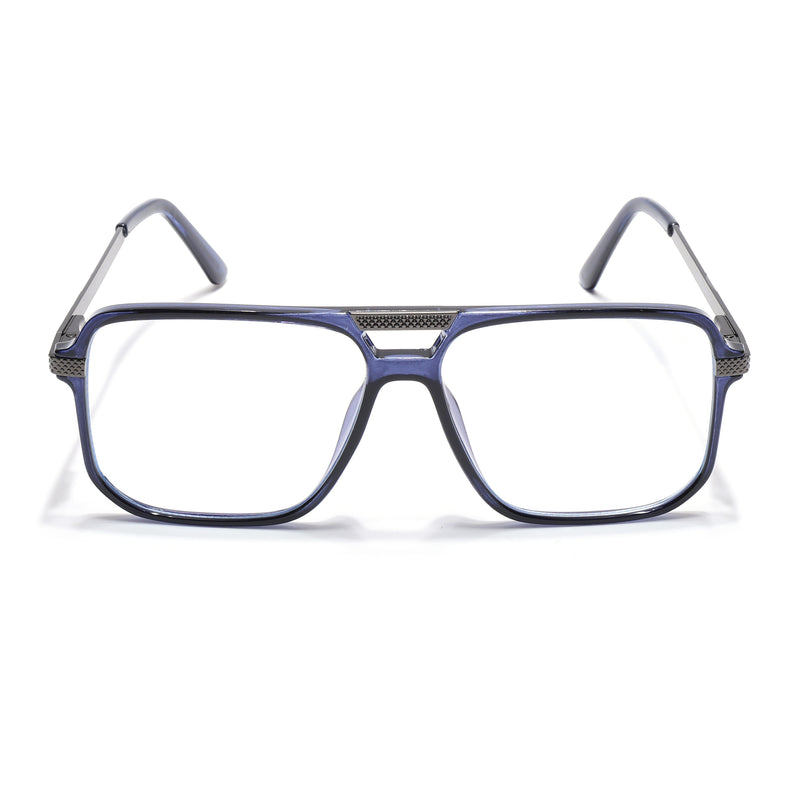 EyeJack Titex Blue Wayfarer Eyeglasses for Men & Women (18901CL258-C10)